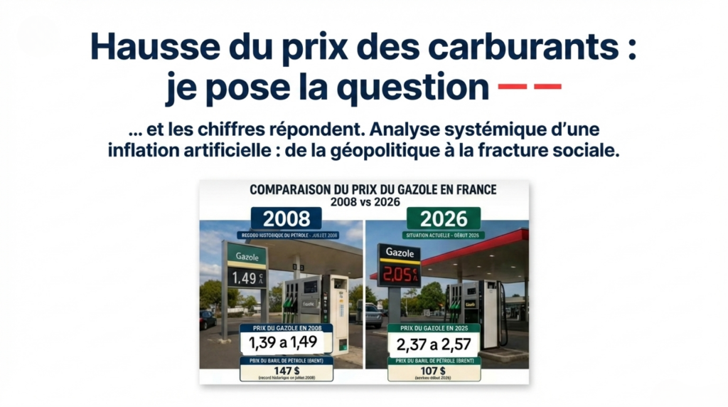 Hausse du prix des carburants : je pose la question… et les chiffres répondent
