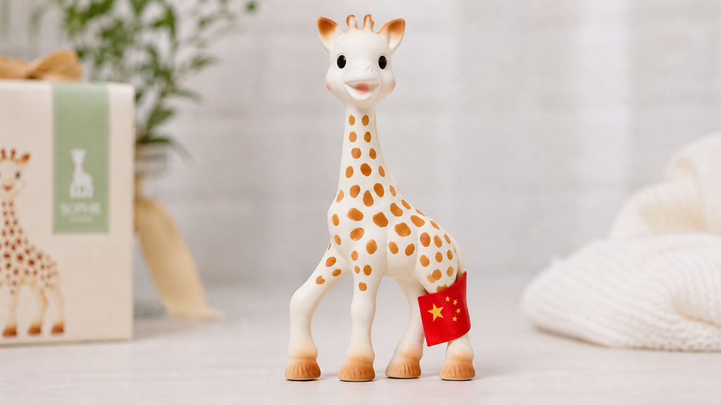 Sophie la girafe est discrètement fabriquée en Chine depuis 2013