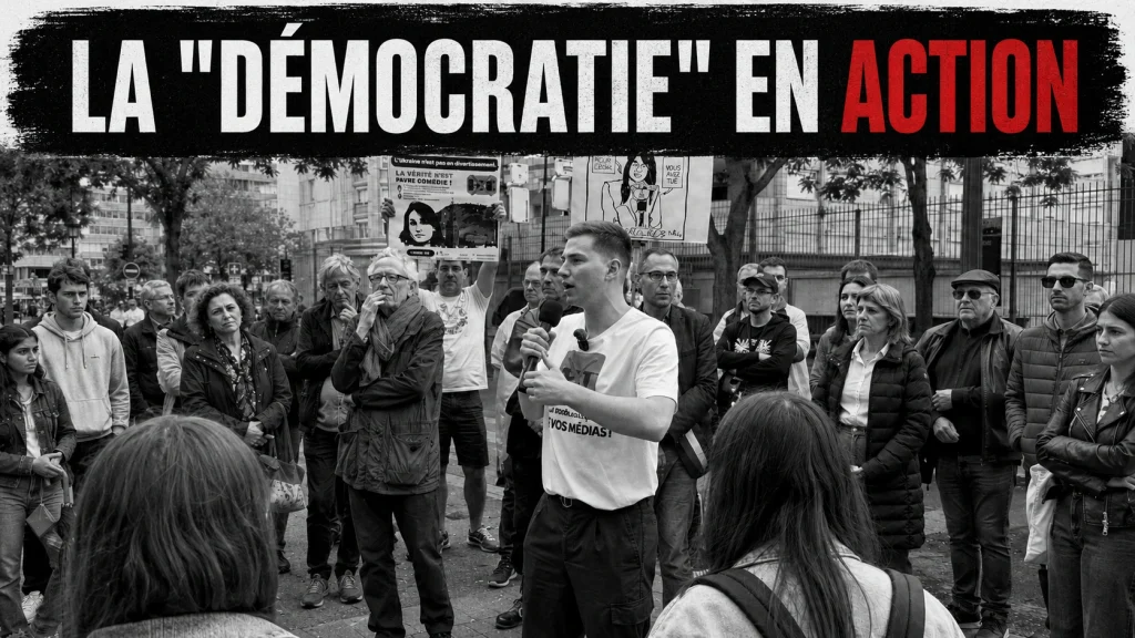 150 “défenseurs de la démocratie” veulent faire taire la seule journaliste qui dérange l’Otan, les lobbies et les plateaux télé